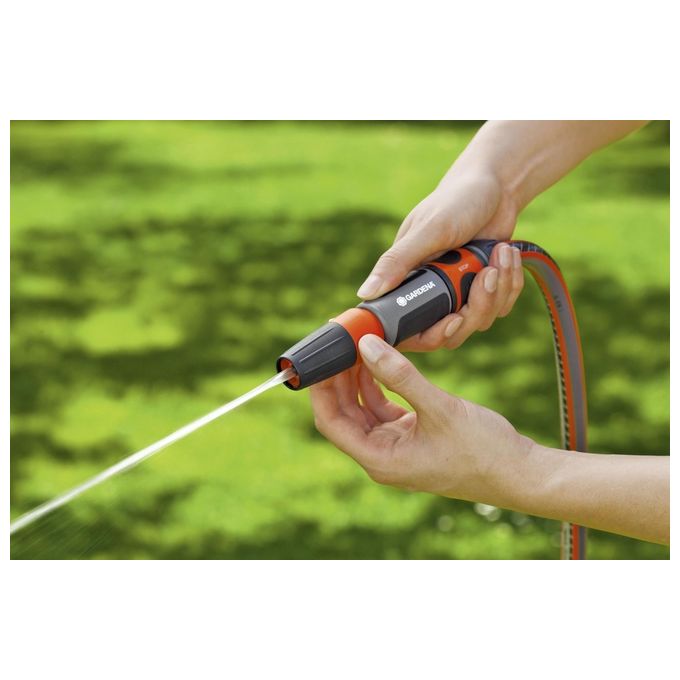 Gardena 18044-26 Comfort FLEX Tubo da Giardino 20 m 15 mm con Raccordi e Lancia di Irrigazione colore Nero Arancione