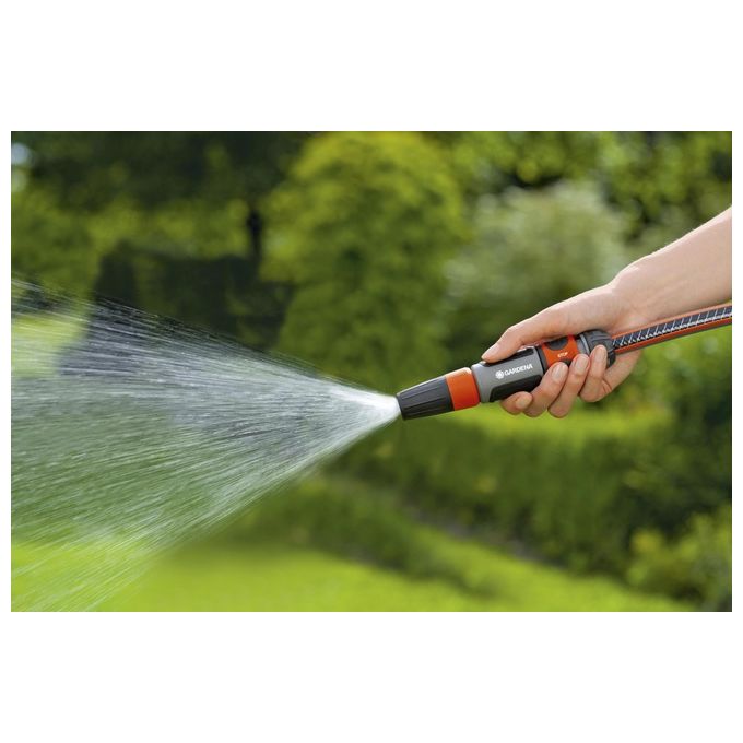 Gardena 18044-26 Comfort FLEX Tubo da Giardino 20 m 15 mm con Raccordi e Lancia di Irrigazione colore Nero Arancione