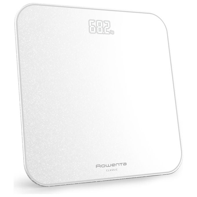 Rowenta, Bilancia Pesapersone, BS1901 Classic 2.0, con Schermo LED Invisibile, Bianco