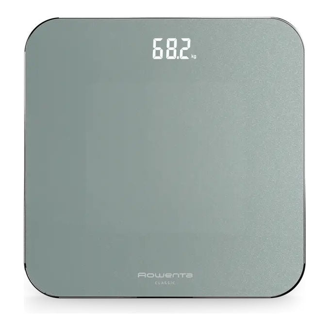 Rowenta BS1903V0 Classic 2.0 Bilancia Pesapersone Digitale Display LED Invisibile 180 Kg Vetro Temperato 31x31 cm colore Eucalipto
