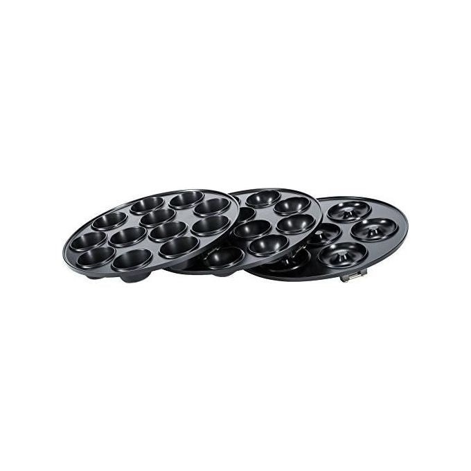 Steba CM 3 Cake-Maker 3 in 1 Macchina per Cake Pop Muffin e Donut 800 W con Piastre Interchangeabili Antiaderenti colore Nero
