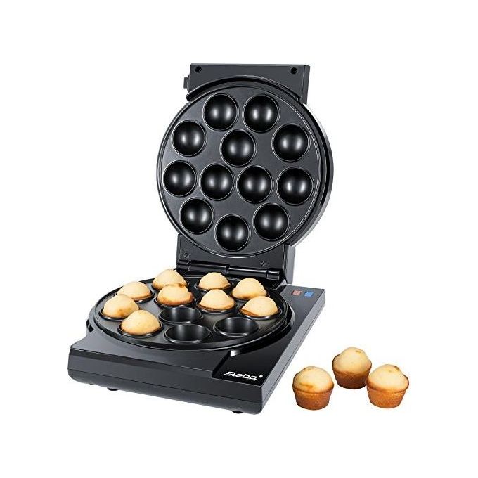 Steba CM 3 Cake-Maker 3 in 1 Macchina per Cake Pop Muffin e Donut 800 W con Piastre Interchangeabili Antiaderenti colore Nero
