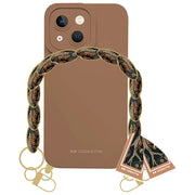 SBS LADY CASE Cover con Catena da Polso e Foulard per iPhone 13 colore Marrone