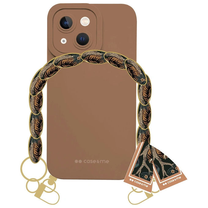 SBS LADY CASE Cover con Catena da Polso e Foulard per iPhone 13 colore Marrone