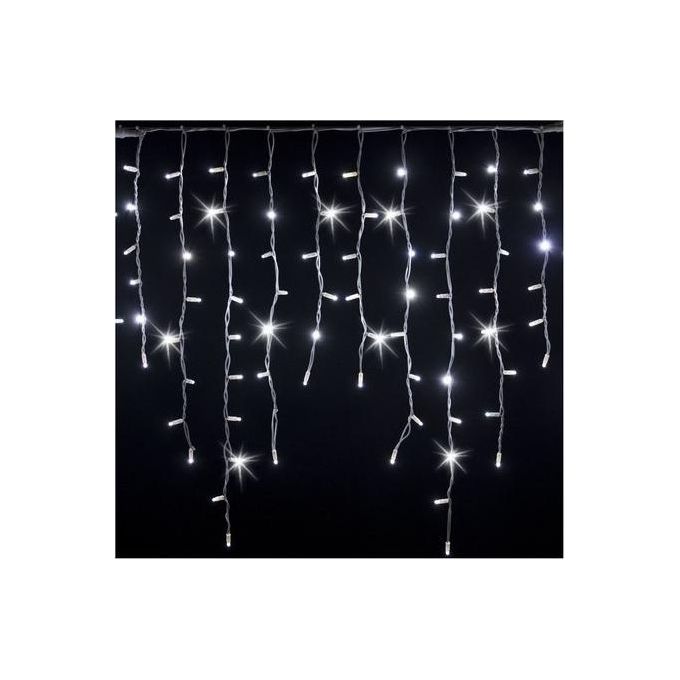 LuminalPark  LEDF IPLR 228-H B (W-W) Stalattite Luminosa 3 x h 0,9 m 228 MaxiLED Bianco Freddo con FlashLED Cavo Bianco Prolungabile fino a 45 m colore Bianco