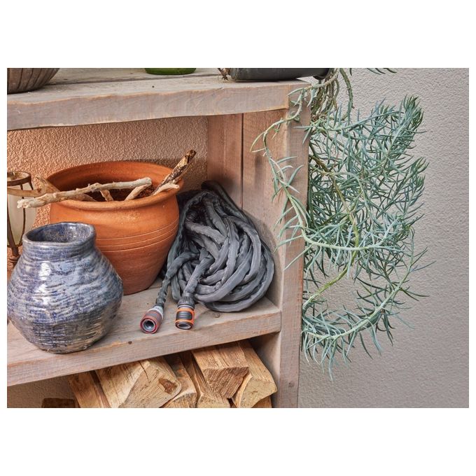 Gardena 18455-20 Liano Life Set Tubo da Giardino in Tessuto 25 m 13 mm 1-2'' resistente UV e gelo colore Nero Grigio