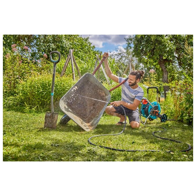 Gardena 18455-20 Liano Life Set Tubo da Giardino in Tessuto 25 m 13 mm 1-2'' resistente UV e gelo colore Nero Grigio
