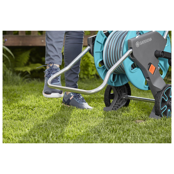 Gardena G18510-20 CleverRoll M Carrello Avvolgitubo capacita' 60 m tubo 1-2'' telaio regolabile arresto antigoccia protezione antigelo