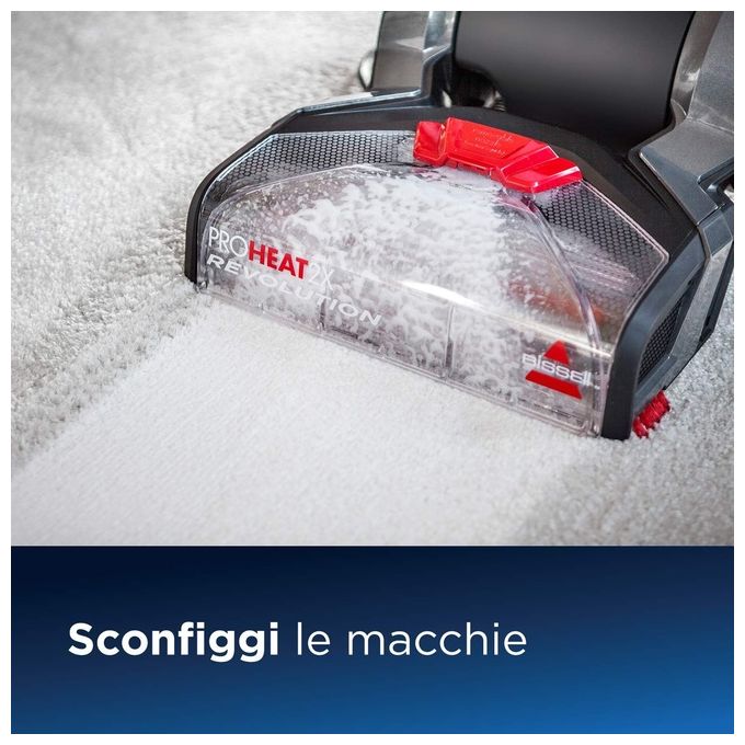 Bissell 1858N ProHeat 2X Revolution Lavatappeti con Tecnologia Heatwave Doppie Spazzole 3.7 L 800 W colore Grigio