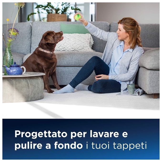 Bissell 1858N ProHeat 2X Revolution Lavatappeti con Tecnologia Heatwave Doppie Spazzole 3.7 L 800 W colore Grigio