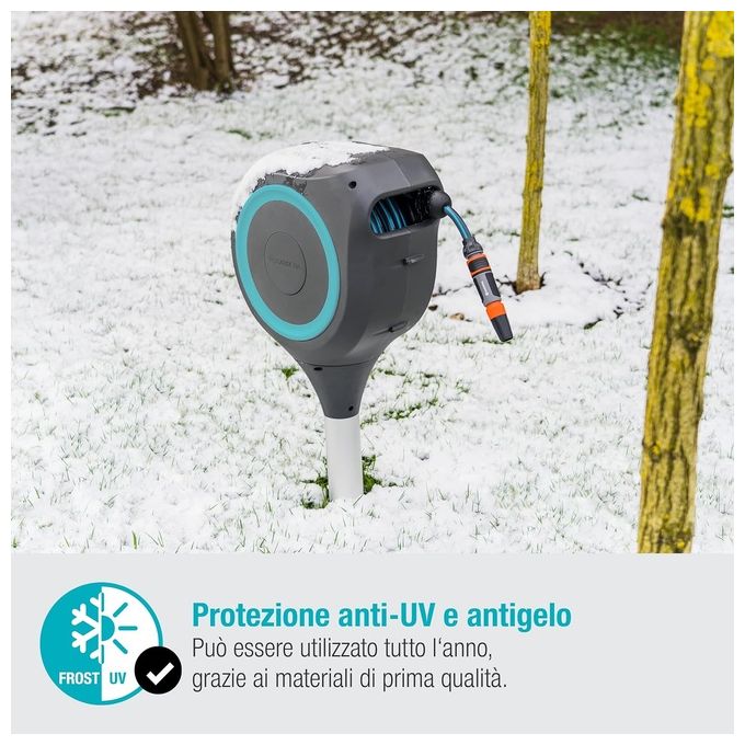 Gardena Avvolgitubo da Giardino RollUp M Turchese 20mt