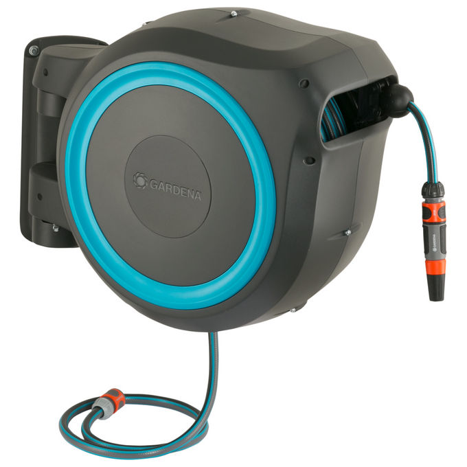Gardena Avvolgitubo a Parete Automatico RollUp M-L con Tubo da 25m