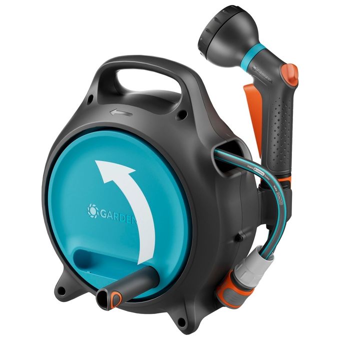 GARDENA Avvolgitubo Portatile Move, con tubo da 10 m