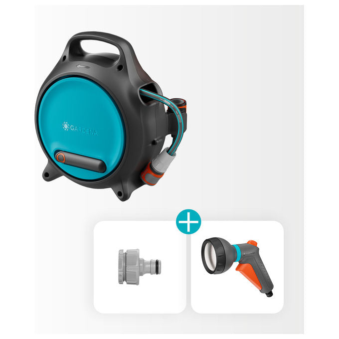 GARDENA Avvolgitubo Portatile Move, con tubo da 10 m