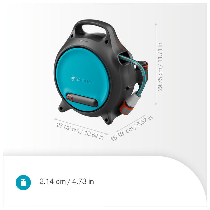 GARDENA Avvolgitubo Portatile Move, con tubo da 10 m