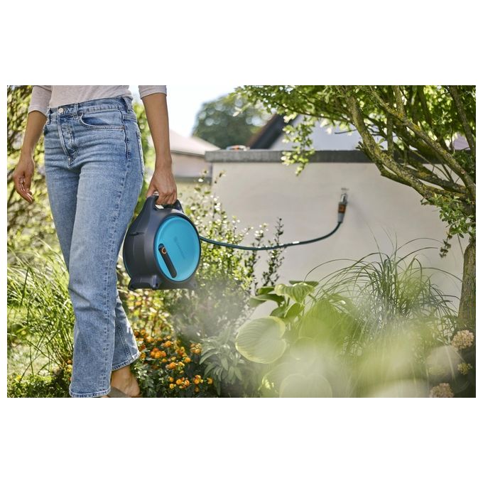 GARDENA Avvolgitubo Portatile Move, con tubo da 10 m