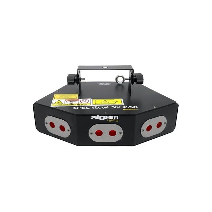 ALGAM LIGHTING LAL SPECTRUMSIXRGB SPECTRUM SIX RGB Laser Animazione 6 Raggi 360 mW Classe 3B IP20 colore Nero