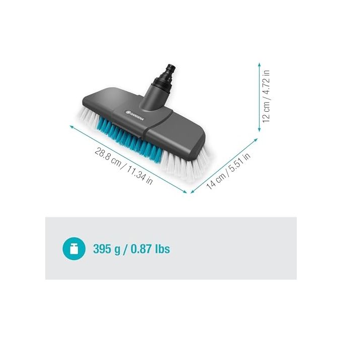 Gardena 18816-20 Cleansystem Hard Idrospazzola per Superfici Grandi setole dure colore Nero Blu Bianco