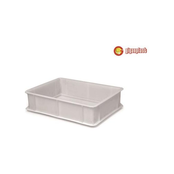 Giganplast GPS455120 Service Cassetta Portaimpasto Pizza Pane 60x40x7 cm Polietilene HD 12 L Made in Italy colore Bianco