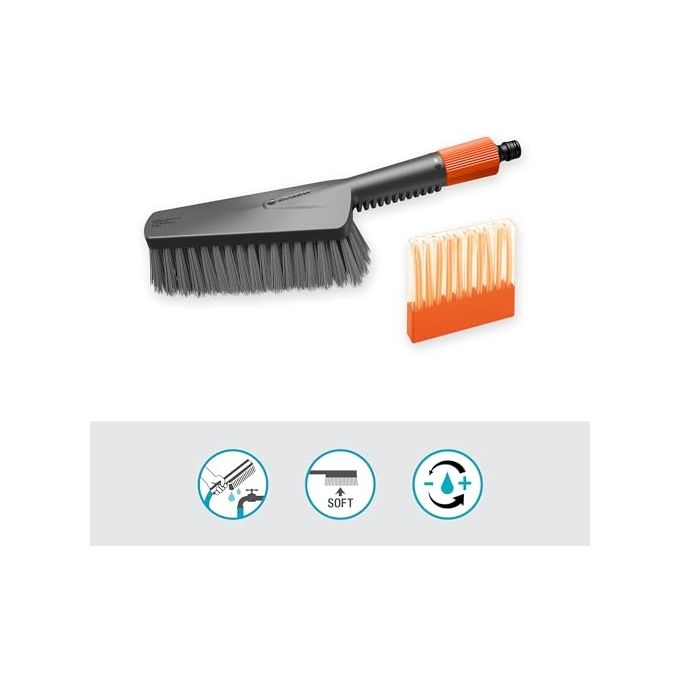 Gardena Set di Lavaggio Cleansystem con Spazzola a Mano Morbida M