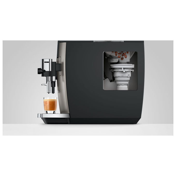 Jura E8 macchina da caffe' automatica, Midnight Silver, 27 specialita', display 3.5'', Wi-Fi, macinino P.A.G.2