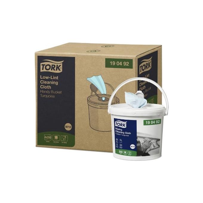 Tork 190492 Panno per la Pulizia in Carta Turchese 4 pz Lunghezza 60 m Dimensioni 227x211 mm colore Turchese