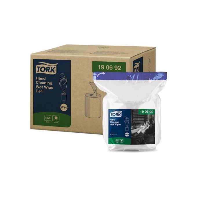 Tork 190692 Ricarica Secchiello Panni Mani Umidificati 1 strato senza profumo colore Bianco
