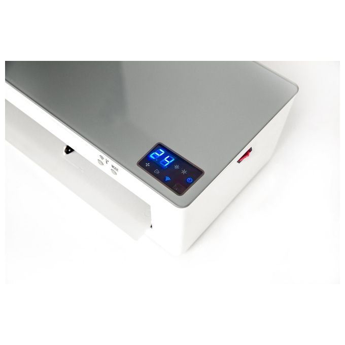 Argoclima 191070231 Chic Riscaldatore ambiente elettrico con ventilatore Potenza 2000 W Controllo digitale Wi-Fi integrato colore Argento