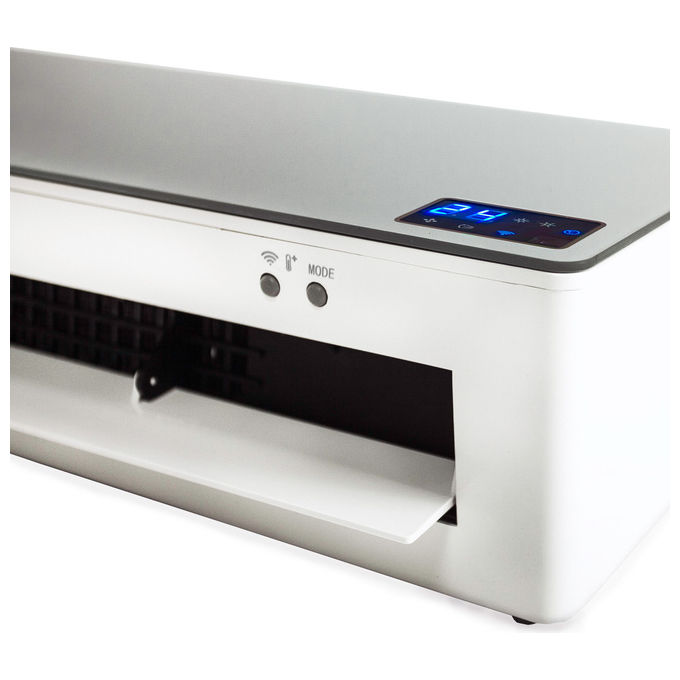 Argoclima 191070231 Chic Riscaldatore ambiente elettrico con ventilatore Potenza 2000 W Controllo digitale Wi-Fi integrato colore Argento