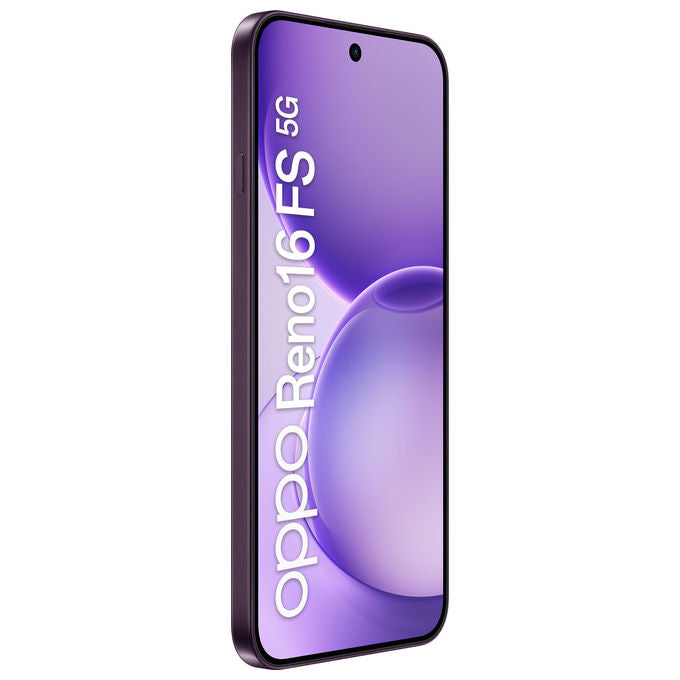 Oppo RENO16 FS 5G Smartphone Display AMOLED Bluetooth 5.4 con Cover Magnetica colore Purple Black