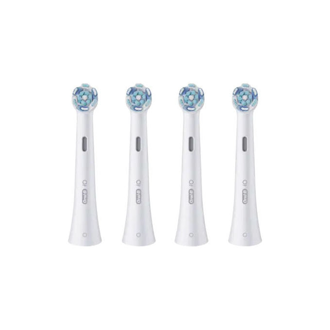 Oral-B 8700216195027 iO Ultimative Reinigung Aufsteckbürsten 4 Stück farbwechselnde Borsten Plaque-Entfernung bis zu 100% mehr als Handzahnbürste Farbe Weiß