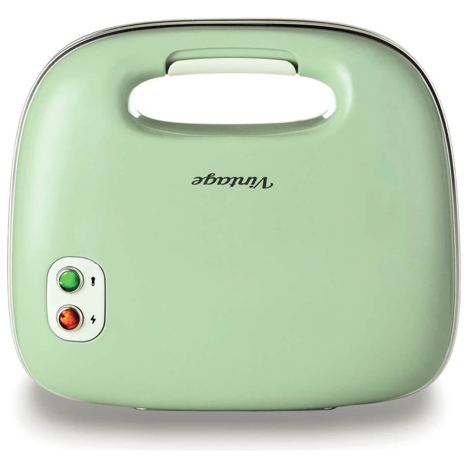 Ariete 1963-04 Sandwich Maker Vintage Piastra per Toast e Panini 750W piastre antiaderenti colore Verde