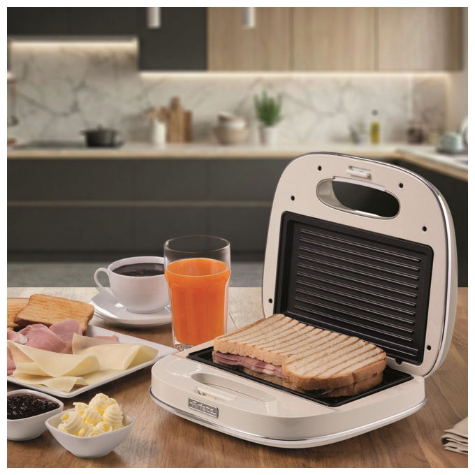 Ariete 1963-04 Sandwich Maker Vintage Piastra per Toast e Panini 750W piastre antiaderenti colore Verde