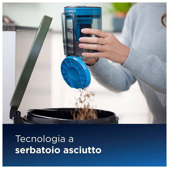 Bissell, Scopa a Vapore 2 in 1, Vac and Steam, 1600W, Blu Titanio Nero