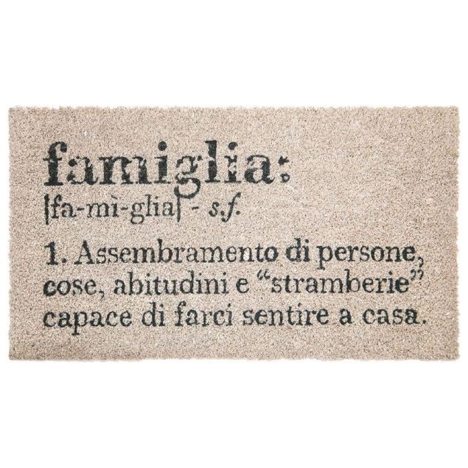 Zerbino 70x40 cm in cocco fondo antiscivolo,Famiglia, Victionary