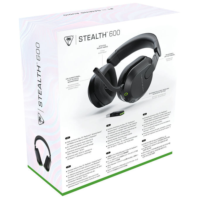 Turtle Beach TBS-2102-05 Stealth 600 Auricolare Gaming Wireless 80 ore Batteria Bluetooth 50 mm colore Nero