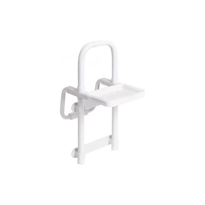 Weinberger 48597 Aide a' l'entrée pour baignoire Aluminium support 120 Kg rangement pratique couleur Blanc