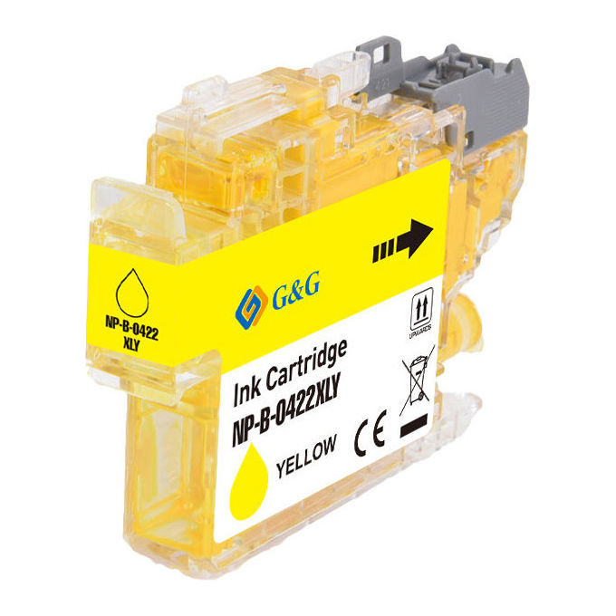 GandG, Cartuccia Inchiostro Compatibile, Giallo, Sostituisce Brother LC-422XLY, 1500 Pagine