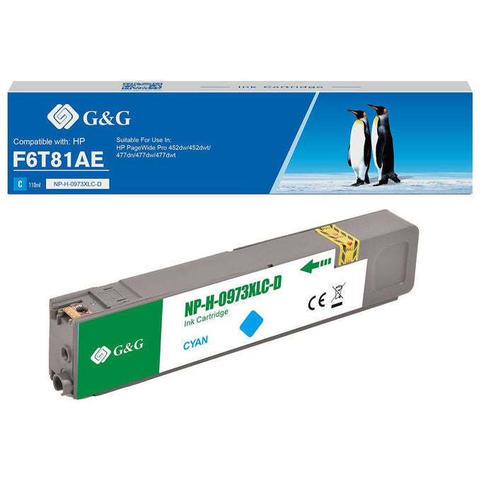 GandG, Cartuccia Inchiostro Compatibile, Ciano, 7000 Pagine, HP 973XL C-F6T81AE