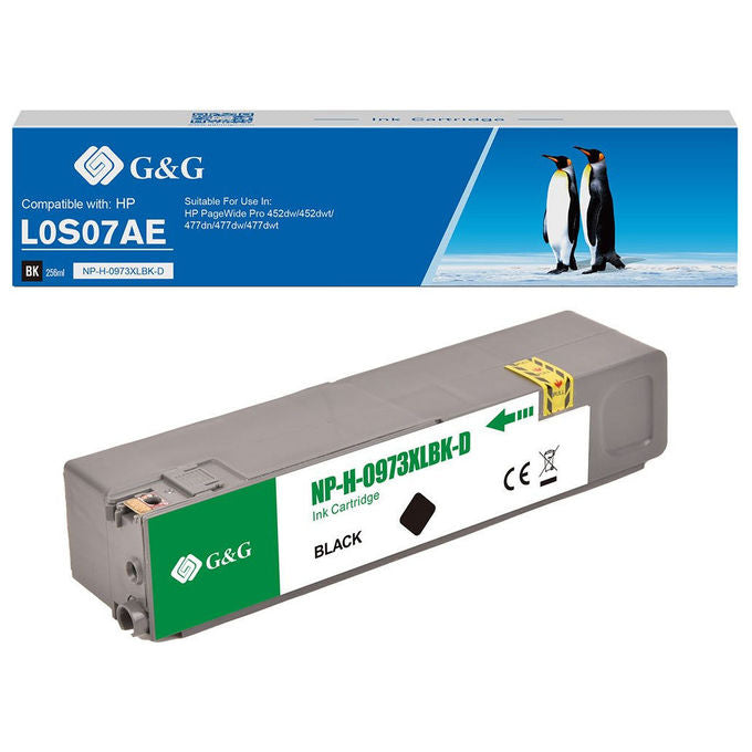 GandG, Cartuccia Inchiostro, Nero, Compatibile con HP 973XL, Rigenerata, 10000 Pagine