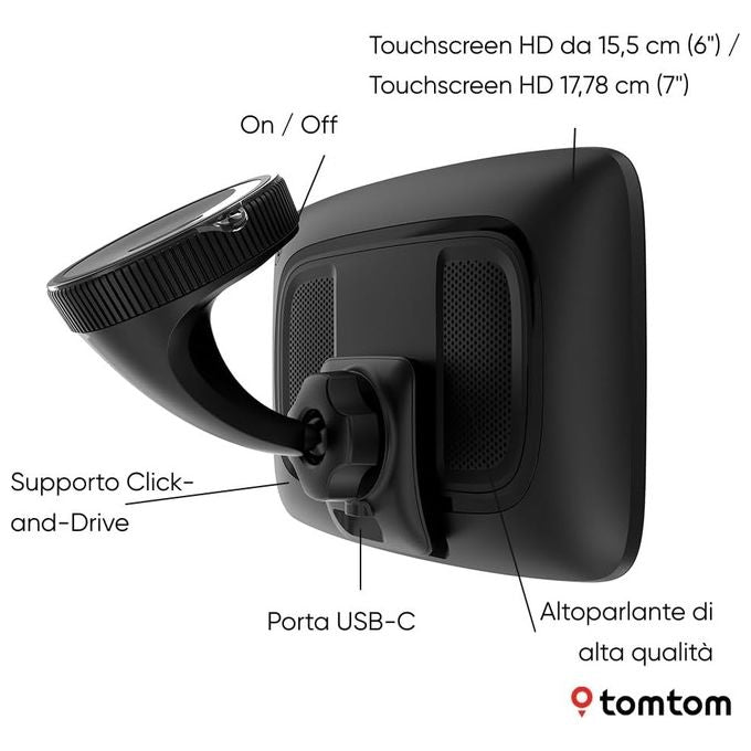 TomTom, Go Superior 7, Navigatore Satellitare, Auto e Camion, Nero