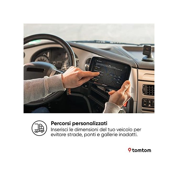 TomTom 1YD7.002.50 GO Expert Plus Navigatore GPS 7'' per Veicoli Pesanti Mappe Europa Wi-Fi Premium Pack
