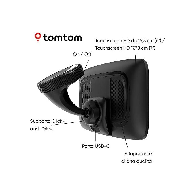 TomTom 1YD7.002.50 GO Expert Plus Navigatore GPS 7'' per Veicoli Pesanti Mappe Europa Wi-Fi Premium Pack