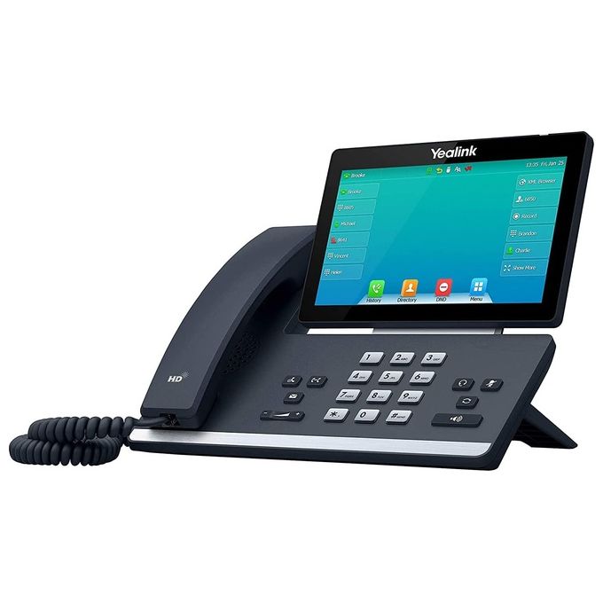 Yealink 1301089 SIP-T57W Telefono IP Display Touch 7'' Risoluzione 800x480 Pixel Wi-Fi Dual-Band Bluetooth 5.0 16 Linee SIP colore Grigio