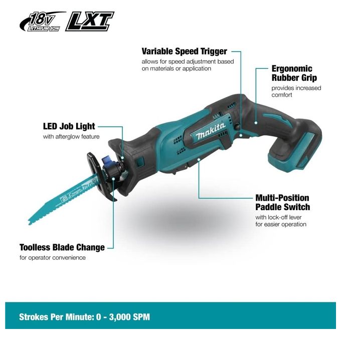 Makita Djr183Z Seghetto Alternativo A Batteria