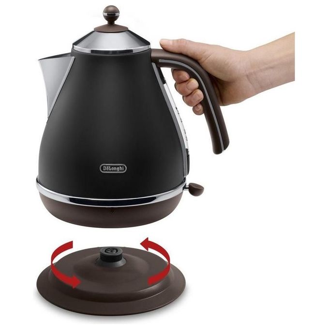 DeLonghi KBOV2001.BK Icona Vintage Bollitore Elettrico 1,7 Litri Nero 2000W