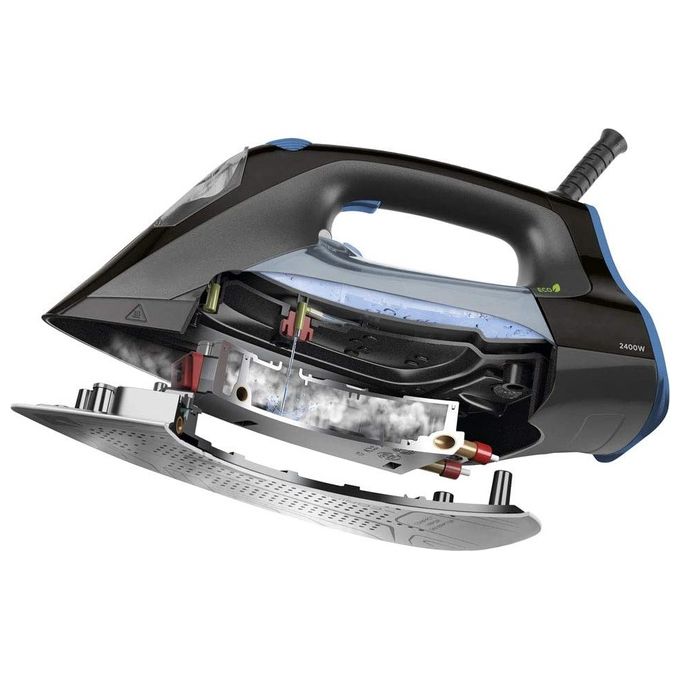 Black and Decker BXIR2401E Ferro da Stiro a Vapore Piastra in Ceramica 2400 W 45 g-min colore Nero Grigio Arancione