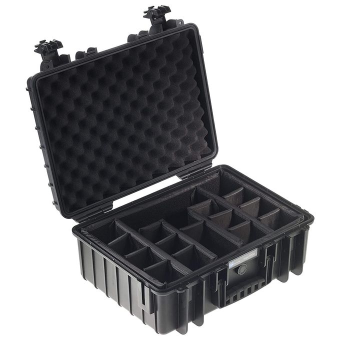 BandW International 2724 Divisore Accessorio per Valigetta Type 5000 con Suddivisione Variabile in Tessuto Lavabile e Schiuma Espansa colore Nero