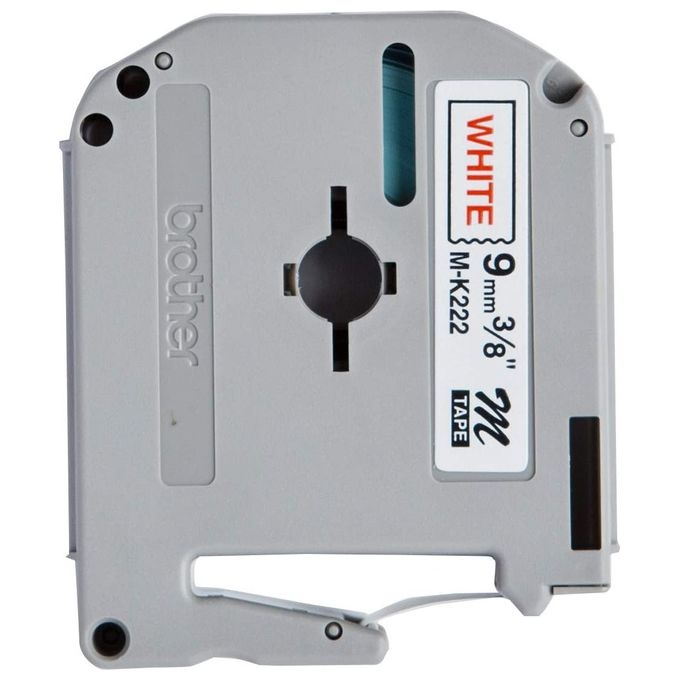 Brother 1368552 Nastro Stampante Termica Diretta 9 mm 8 m Rosso su Bianco