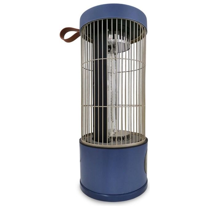 Argo LOONEY Stufa Elettrica al Quarzo 800W Fibra di Carbonio Oscillazione 360° colore Blu